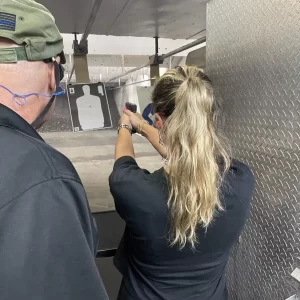 Students Taking Private Training In The Shooting Range